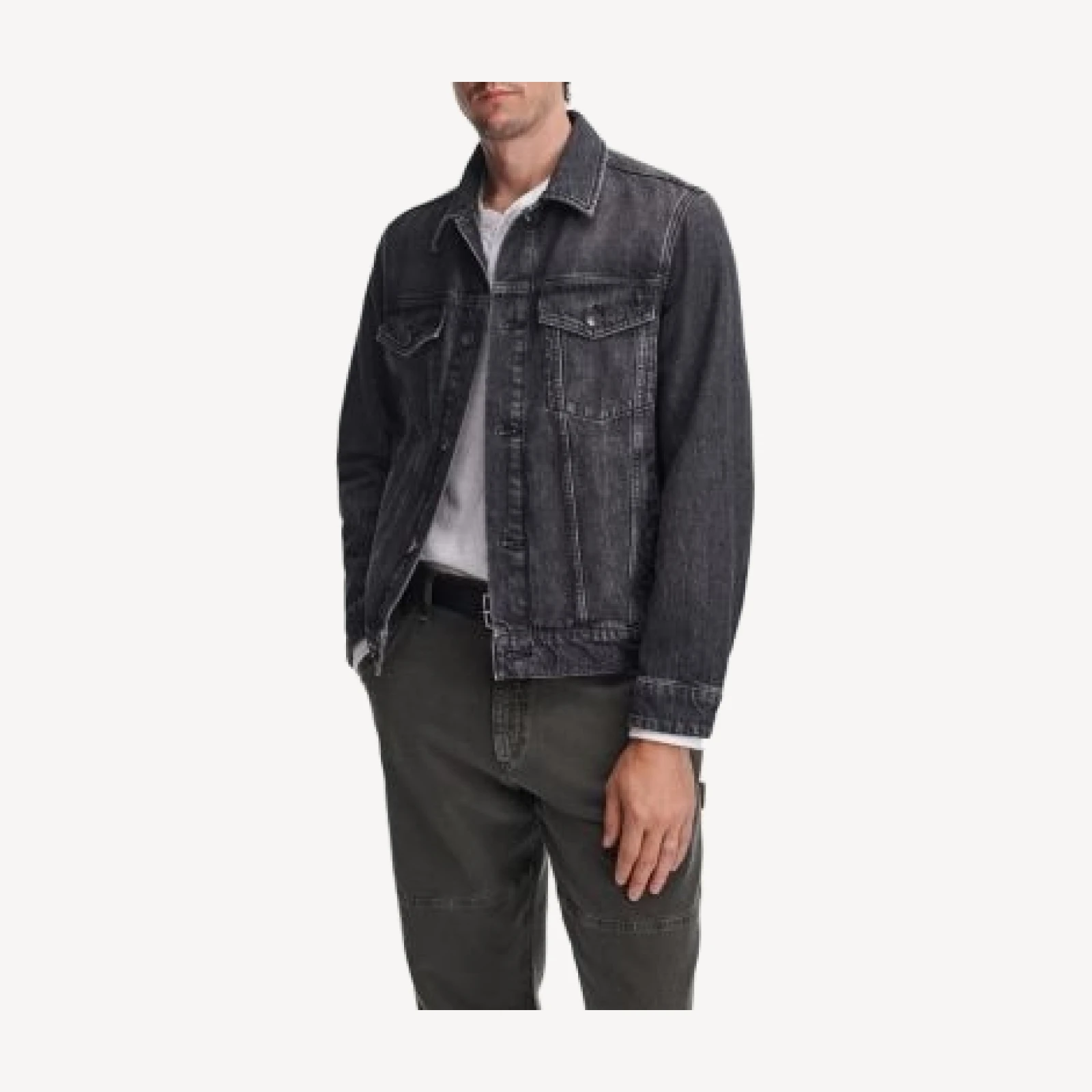 rag & bone Cotton Denim Pocket Trucker Jacket