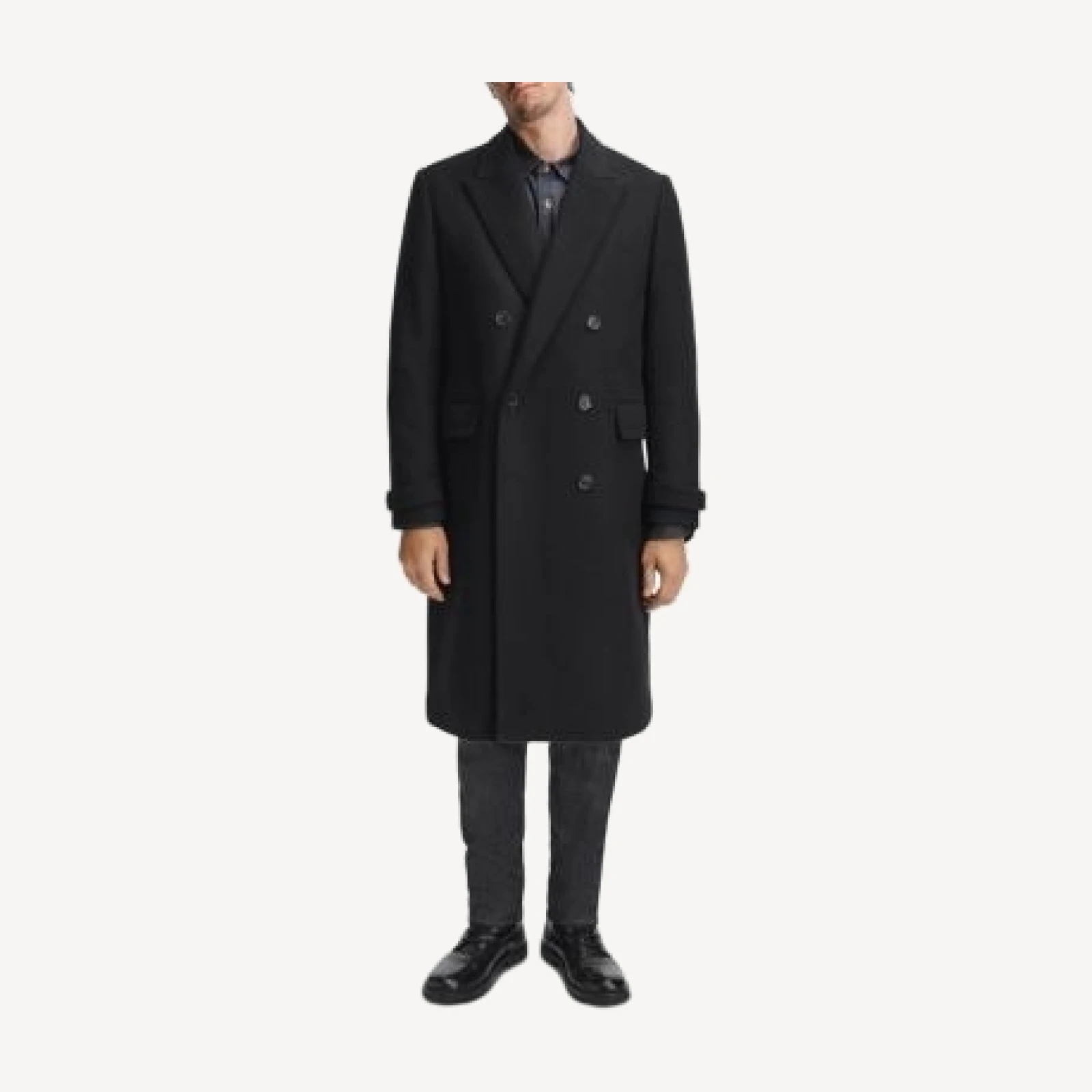 rag & bone Lombard Wool Blend Double Breasted Coat