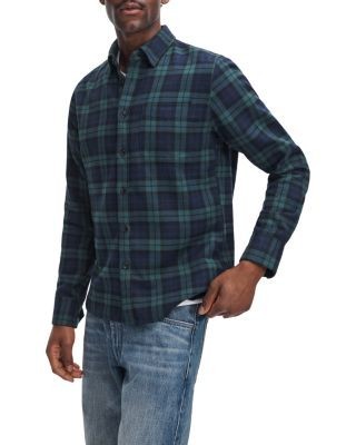 rag & bone Cotton Point Collar Flannel Shirt