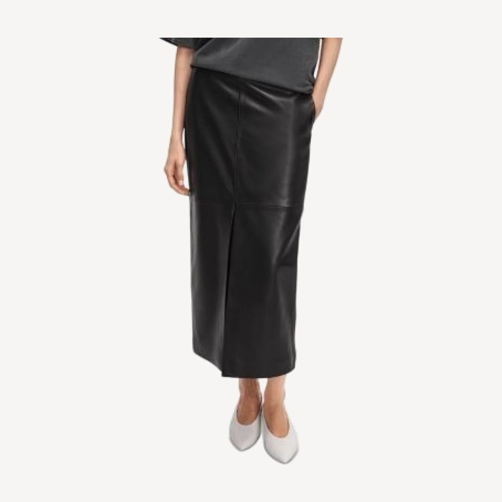 rag & bone Bessie Leather Midi Skirt