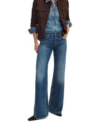 rag & bone Josie Low Rise Relaxed Flared Jeans in Flora