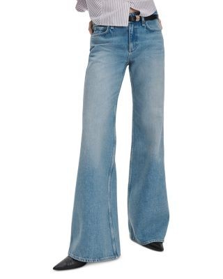 rag & bone Josie Low Rise Cotton Relaxed Flare Jeans in Tiburon