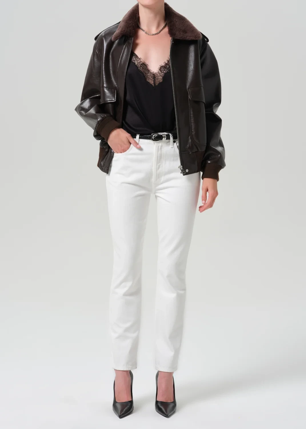 Charlotte High Rise Straight in Soft White