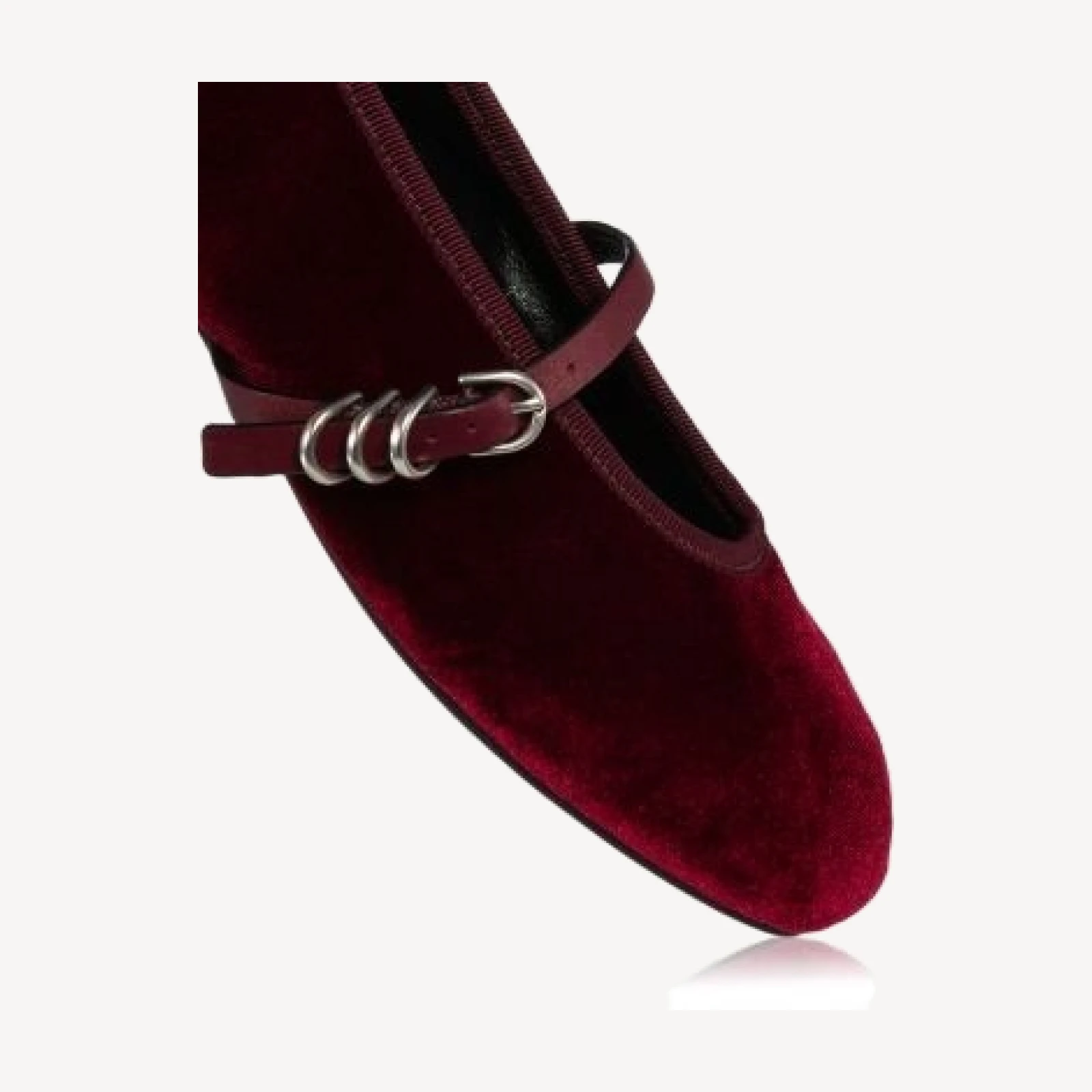 rag & bone Women's Spire Velvet Mary Jane Flats