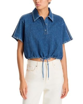 rag & bone Miramar Cotton Tie Hem Polo Shirt