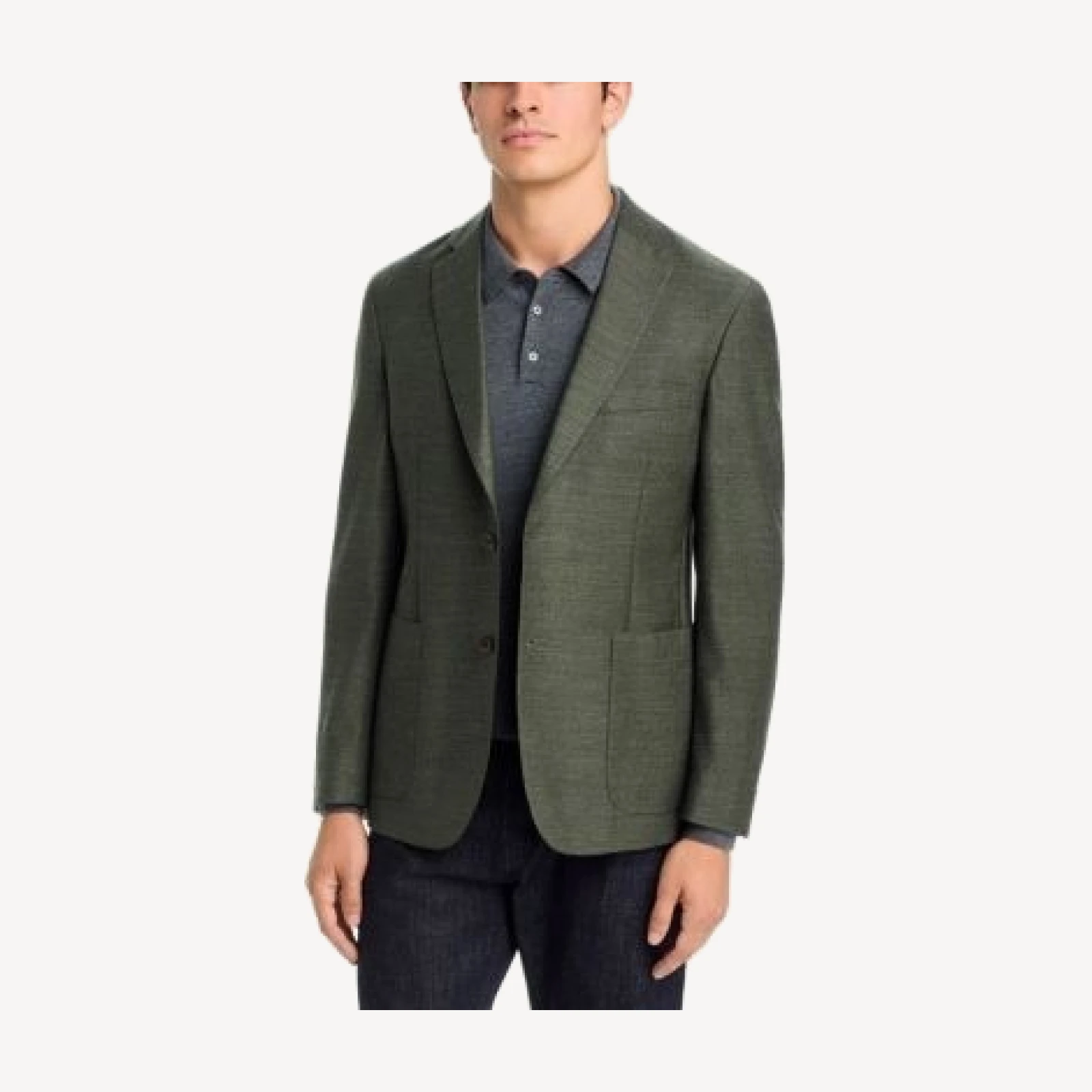 The Men's Store at Bloomingdale's Textured Weave Wool Blend Extra Soft Jacket