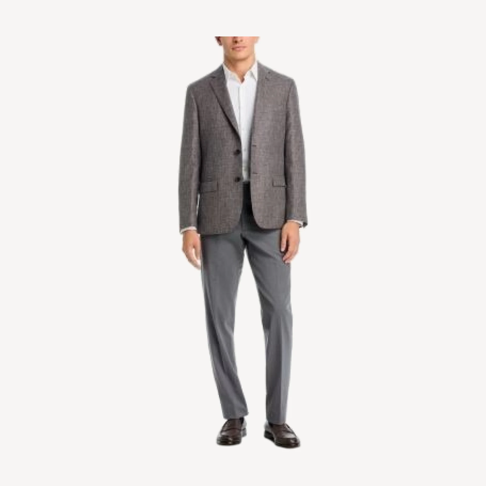 The Men's Store at Bloomingdale's Classic Melange Hopsack Solid Wool Jacket