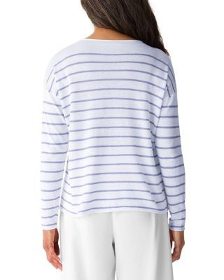 Eileen Fisher Linen Cotton Jewel Neck Sweater