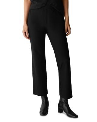 Eileen Fisher Washable Stretch Crepe Ankle Kick Flare Pants