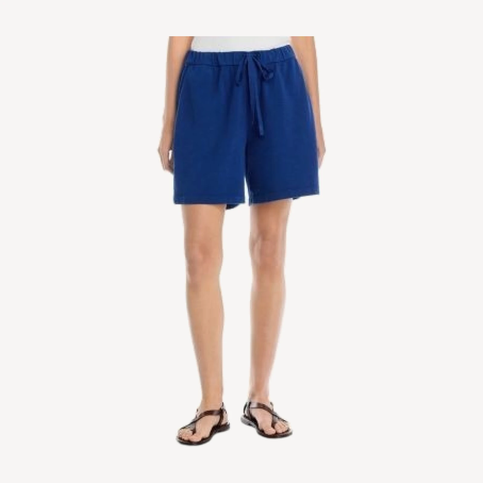 Eileen Fisher Striped Cotton Gauze Drawstring Shorts