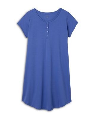 Eileen Fisher Henley Cap Sleeve Chemise