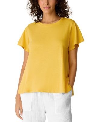 Eileen Fisher Crewneck Cap Sleeve Tee