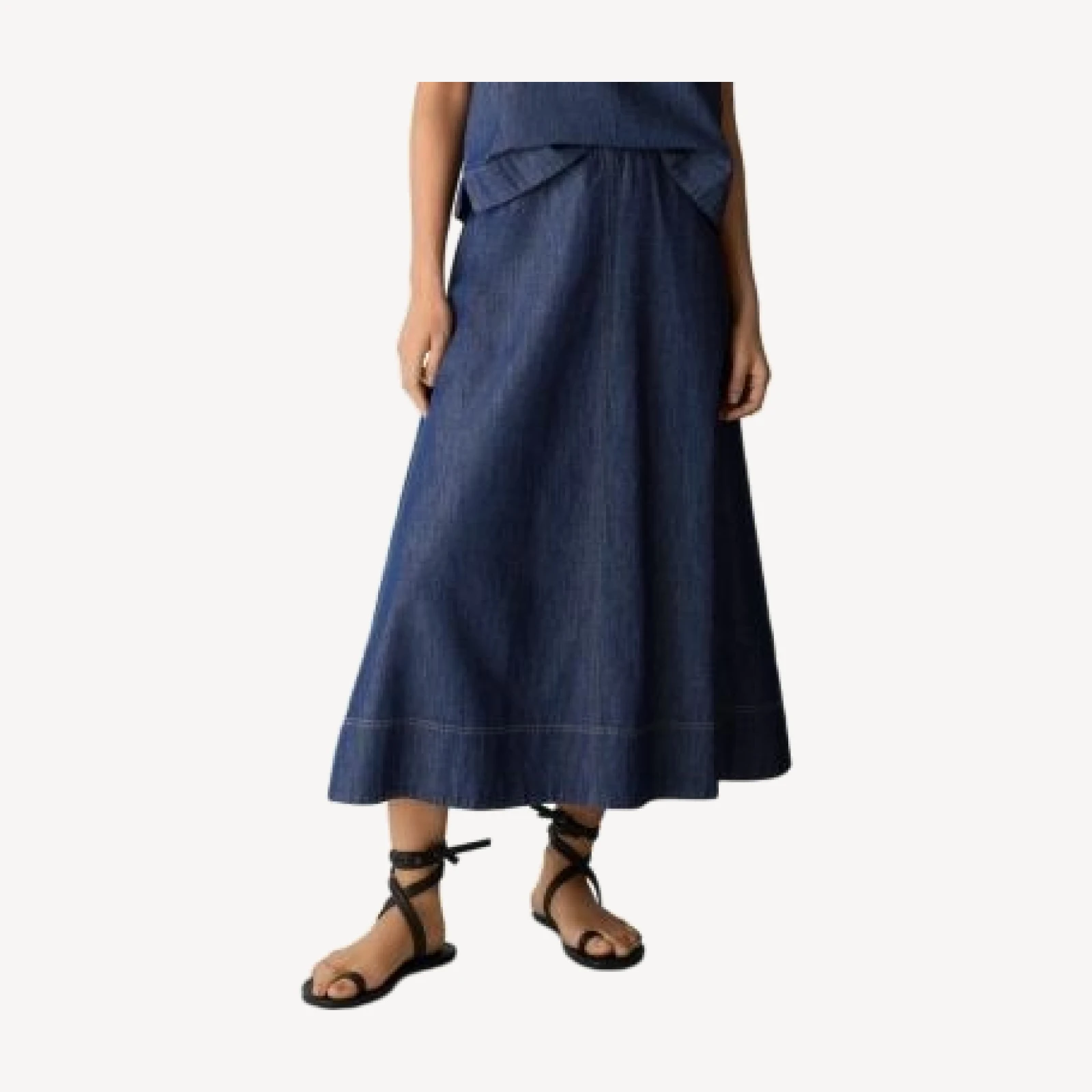 Eileen Fisher Lightweight Cotton Denim Skirt