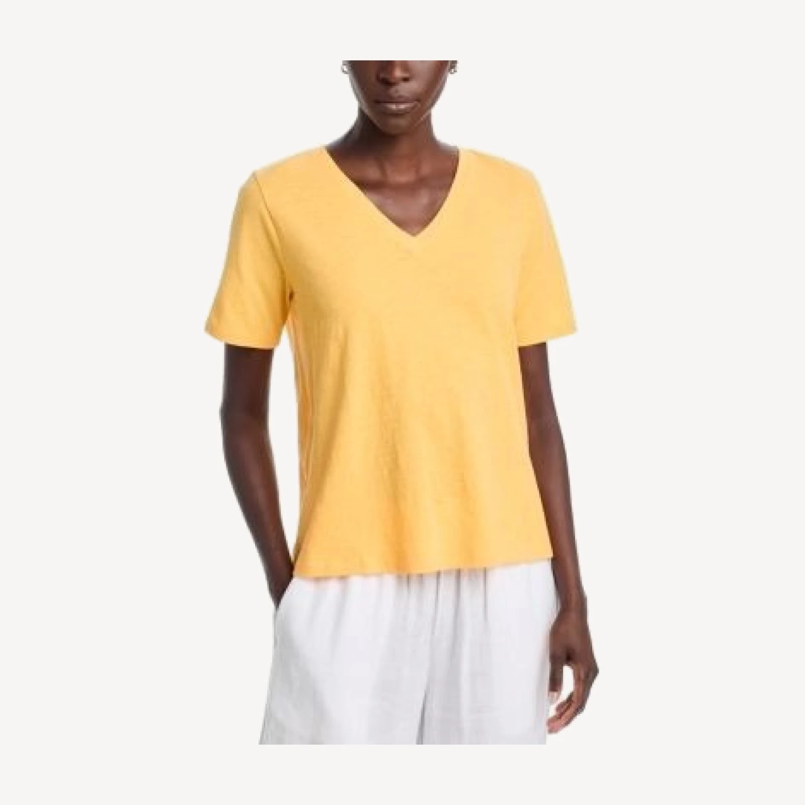 Eileen Fisher V Neck Short Sleeve Tee