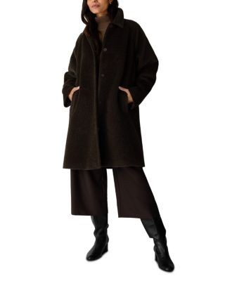 Eileen Fisher Classic Collar Raglan Sleeve Coat