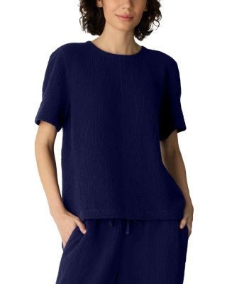 Eileen Fisher Cotton Stretch Round Neck Top