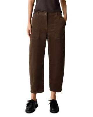 Eileen Fisher Cotton Stretch Corduroy Ankle Arch Pants
