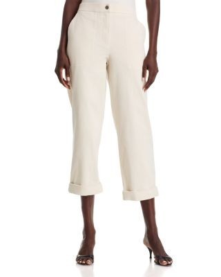 Eileen Fisher Cotton Stretch Corduroy Ankle Straight Pants