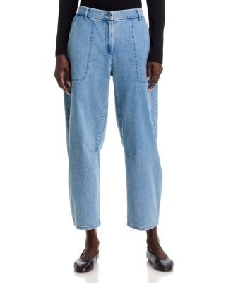 Eileen Fisher The Arch High Rise Barrel Leg Jeans in Classic Indigo