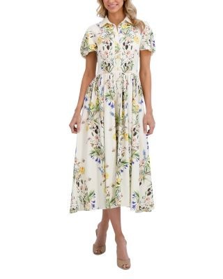 Ted Baker Floral Balloon Sleeve Shirt Dress