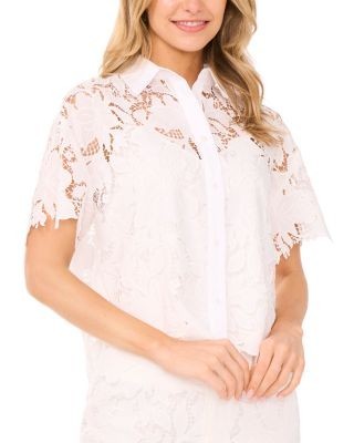 Ted Baker Short Sleeve All Over Lace Blouse