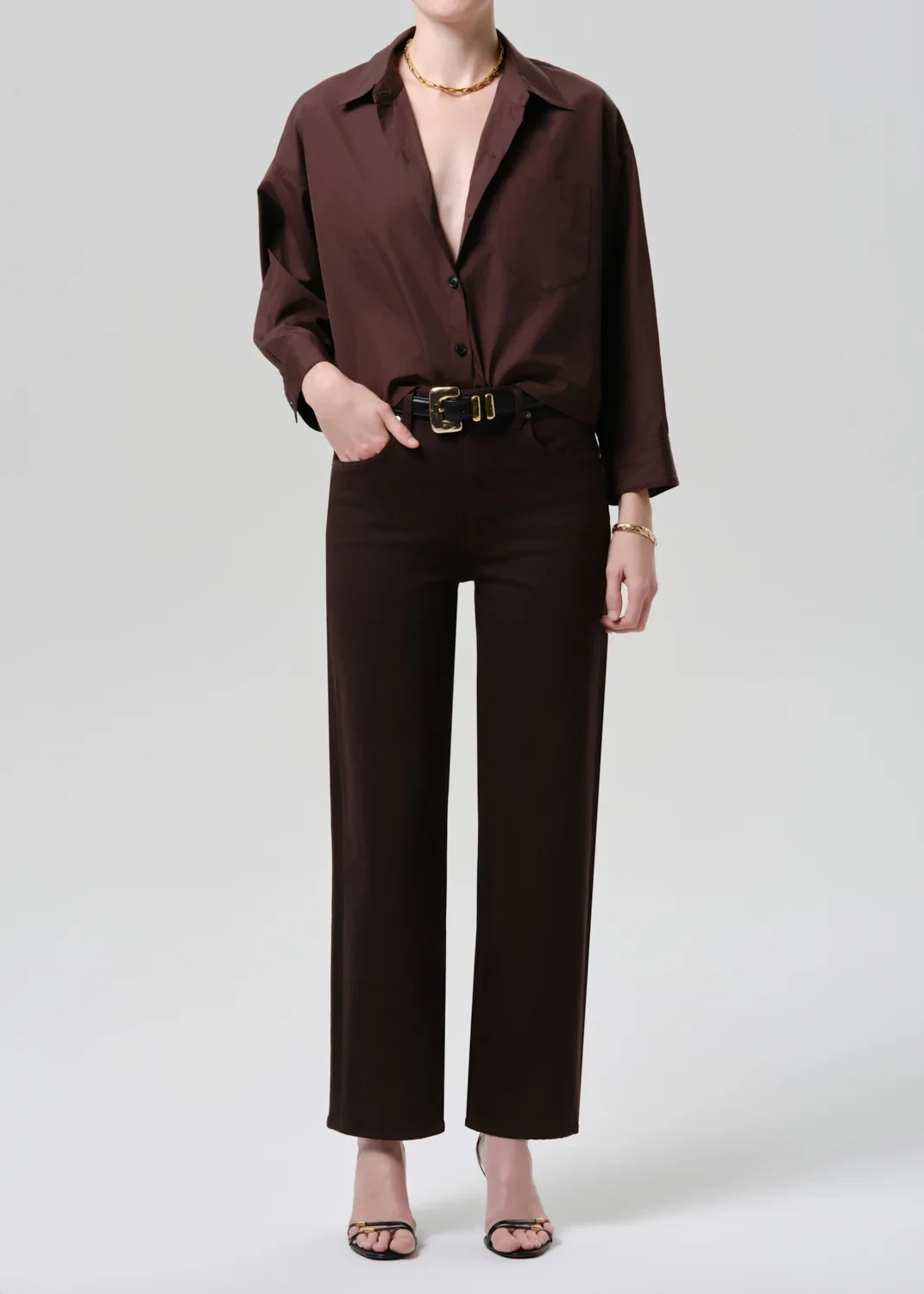 Palma Straight Clean Hem in Carob