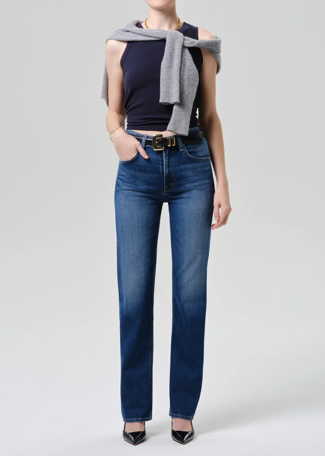 Palma Straight Long Clean Hem in Kitten
