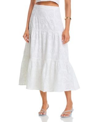 French Connection Svea Eyelet Flared Skirt