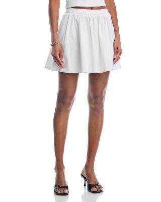 French Connection Sateen Weave Flare Mini Skirt