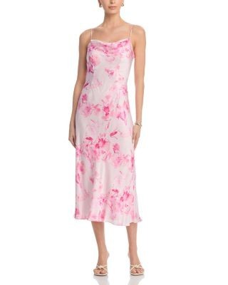 French Connection Oona Satin Sophie Floral Midi Dress