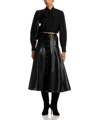 Cinq a Sept Faux Leather Veena Skirt