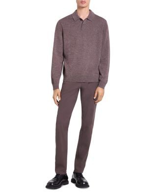 Theory Goris Cashmere Long Sleeve Polo Sweater