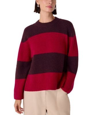 Whistles Wide Stripe Knit Sweater