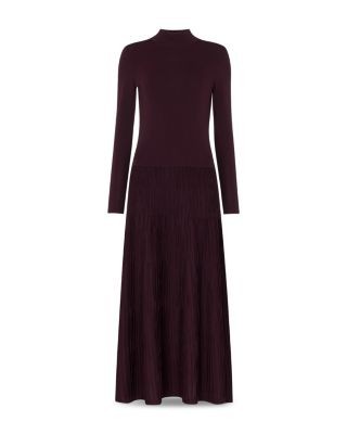 Whistles Petites Pleated Knit Dress