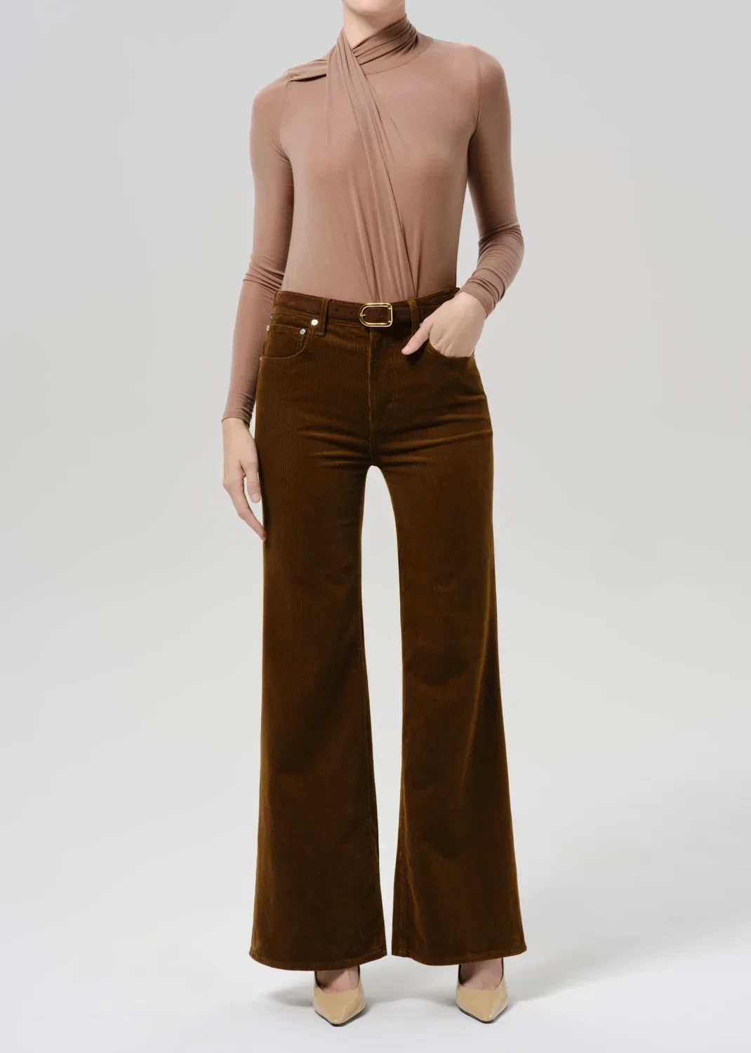Kimberly 70's Flare Corduroy in Manuka