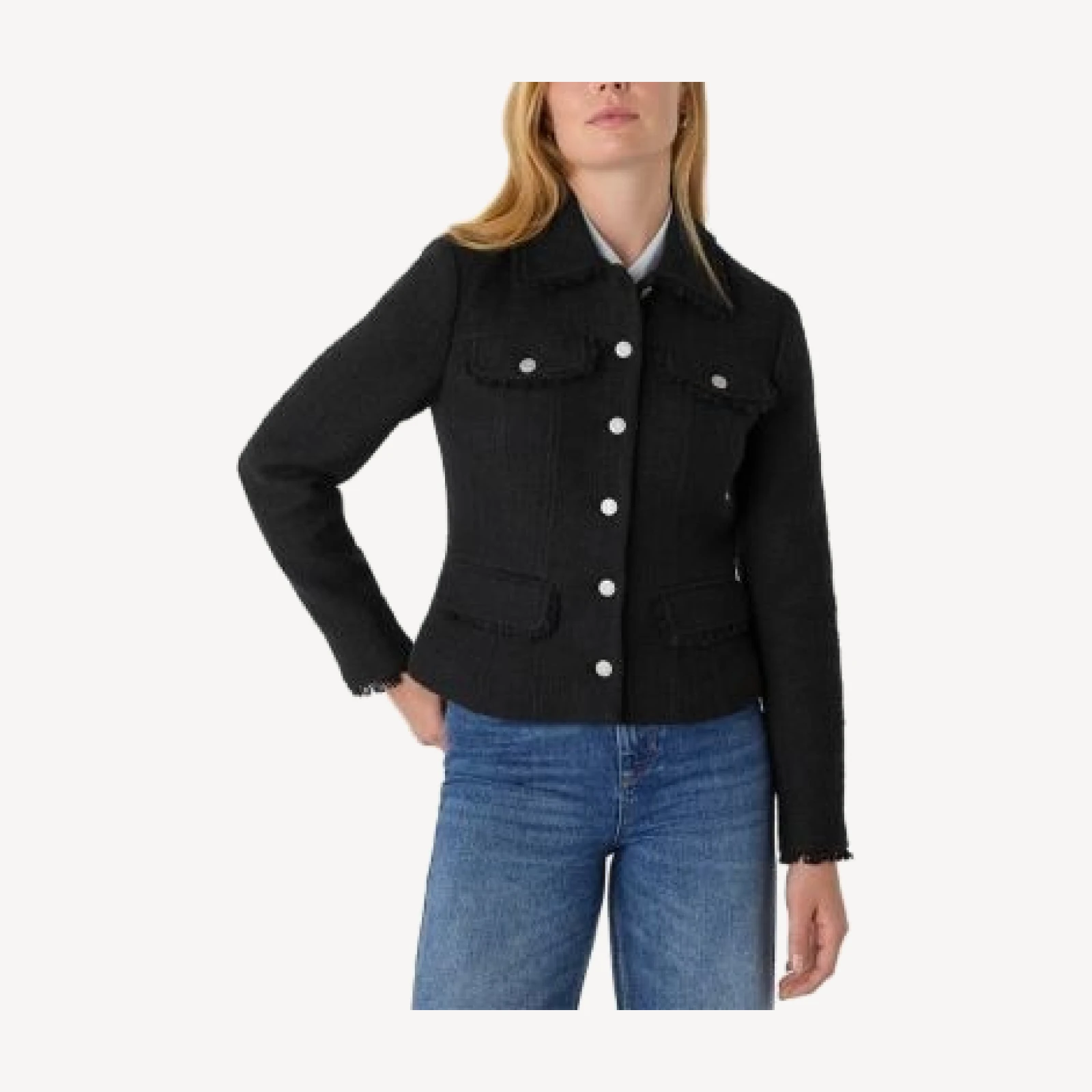 Whistles Lucie Crop Boucle Jacket