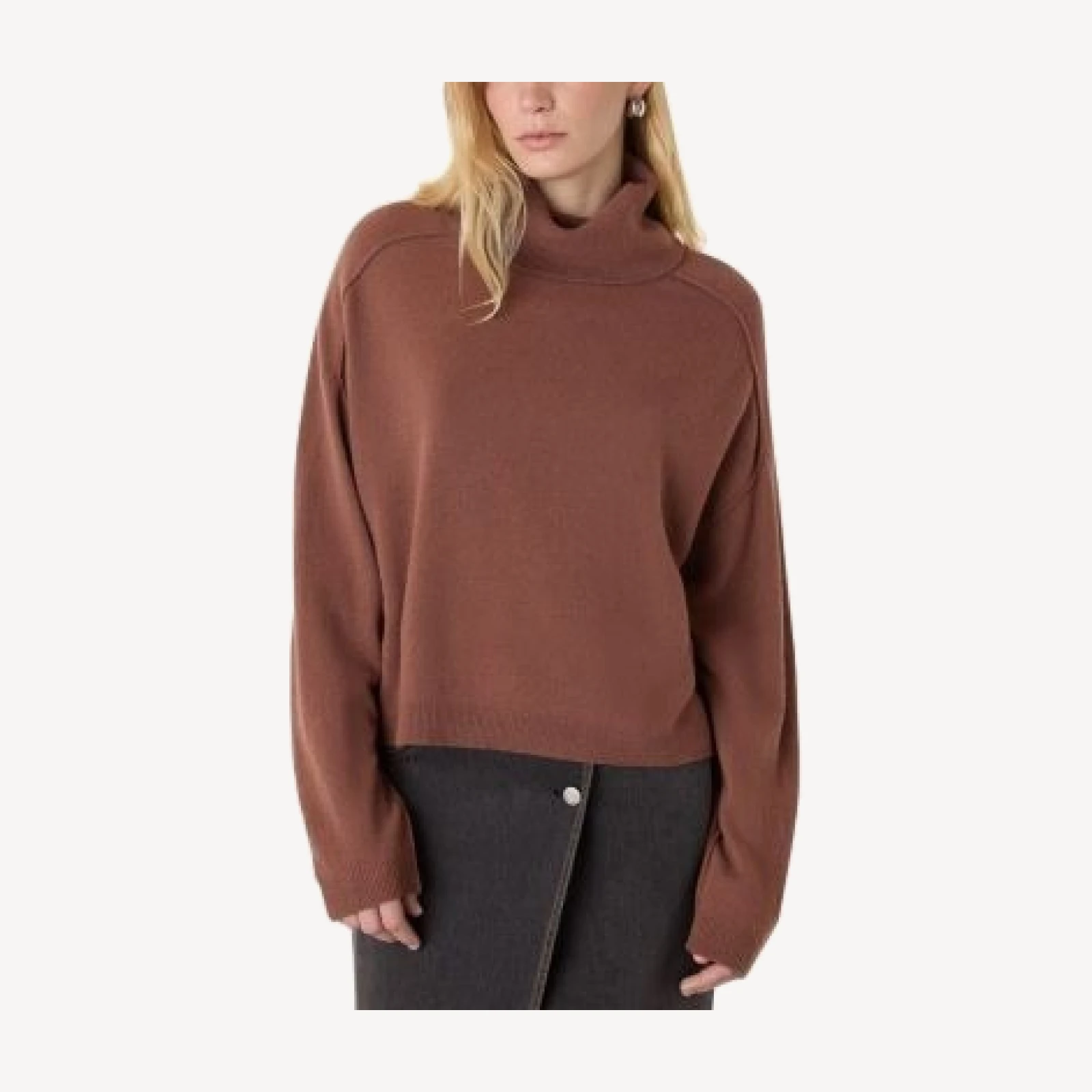 Whistles Wool Cowl Neck Knit Sweater