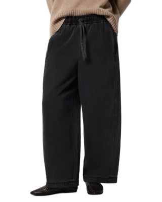 Whistles Casual Denim Barrel Jeans in Washed Black