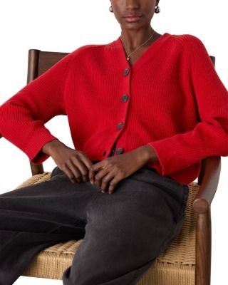 Whistles Petites V Neck Cardigan