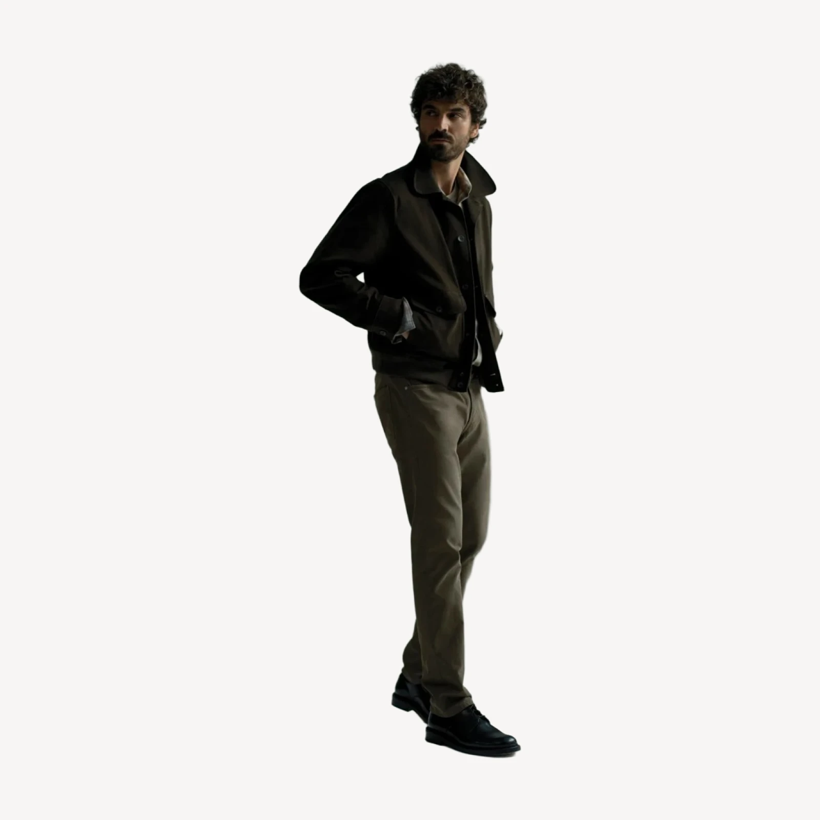 Gage Slim Straight Italian Canvas in Bay Leaf