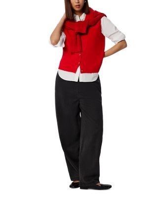Whistles V Neck Button Front Knit Vest