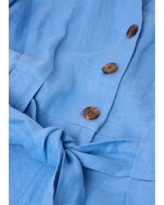 Whistles Fiona Linen Button Jumpsuit