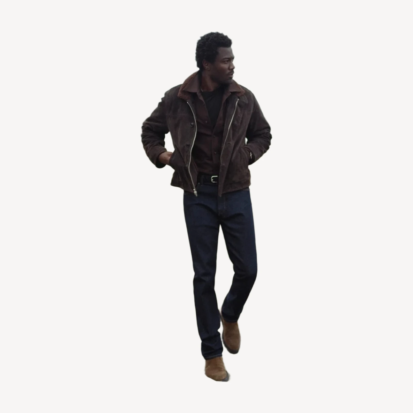 Gage Slim Straight Cotton Silk Denim in Inky Rinse