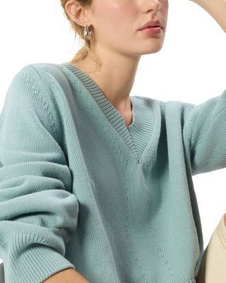 Whistles Cotton V Neck Sweater