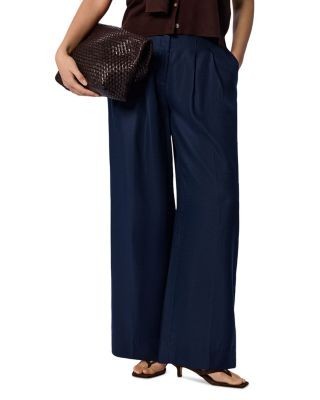 Whistles Wide Leg Hopsack Trousers