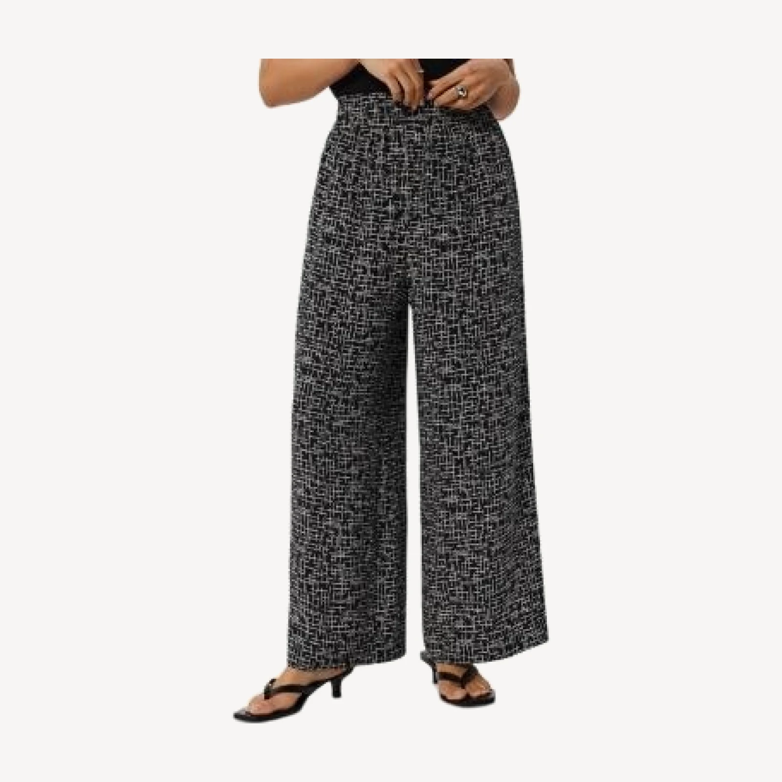 Whistles Petite Woven Grid Crop Trousers
