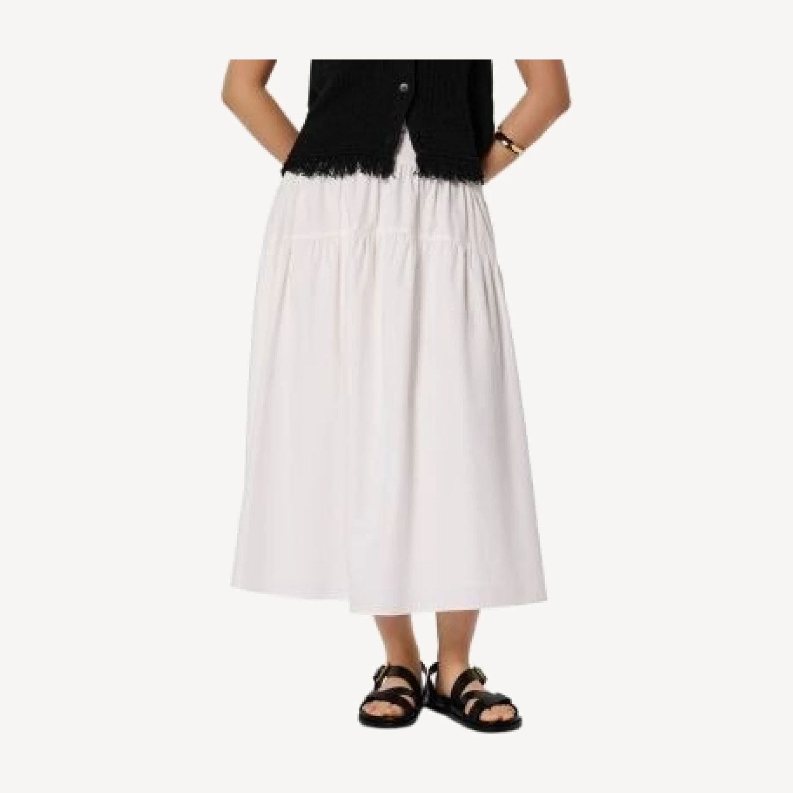Whistles Tiered Hem Skirt