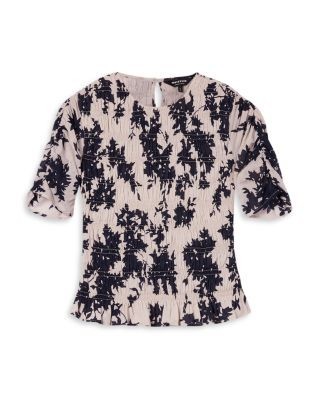 Whistles Shadow Floral Shirred Top