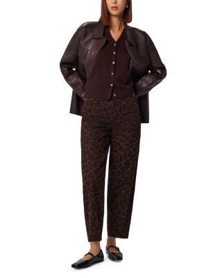 Whistles Barrel Jeans in Leopard Print