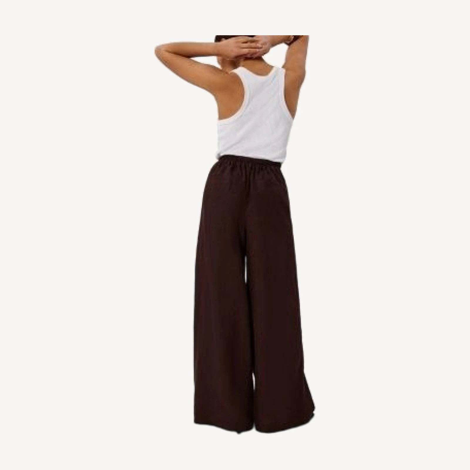 Whistles Petites Wide Leg Linen Trousers